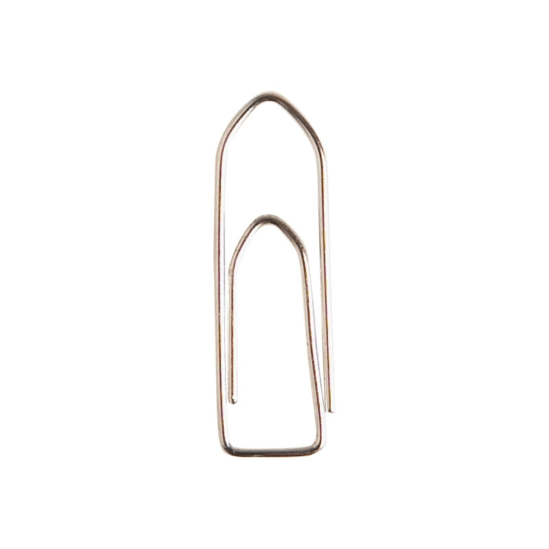 Boîte de 1000 trombones 30 mm bout chevron nickelé
