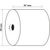 Bobine pour machine à calculer et caisses 57x70 mm - 1 pli offset extra-blanc 60g/m2.