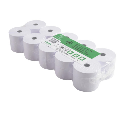 Bobine pour machine à calculer et caisses 57x70 mm - 1 pli offset extra-blanc 60g/m2.