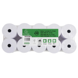 Bobine pour tickets de caisse 76x70 mm - 1 pli offset extra-blanc 60g/m2.