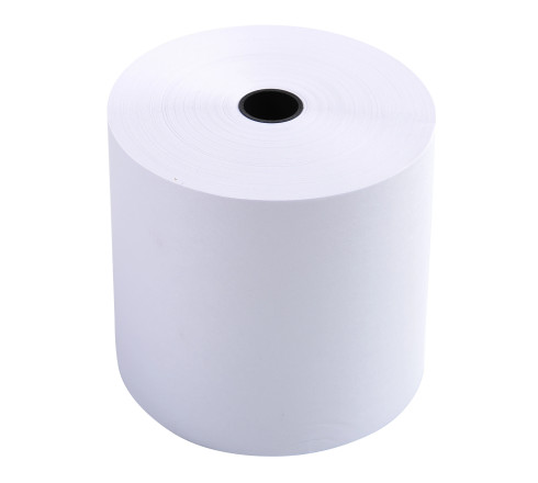 Bobine pour tickets de caisse 76x80 mm - 1 pli offset extra-blanc 60g/m2.