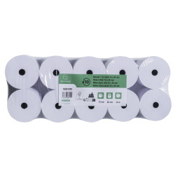 Bobine pour tickets de caisse 76x80 mm - 1 pli offset extra-blanc 60g/m2.