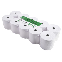 Bobine pour tickets de caisse 76x80 mm - 1 pli offset extra-blanc 60g/m2.