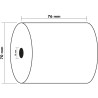 Bobine pour tickets de caisse 76x70 mm - 2 plis chimique autocopiant (blanc/jaune) 57g/m2.