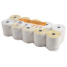 Bobine pour tickets de caisse 76x70 mm - 2 plis chimique autocopiant (blanc/jaune) 57g/m2.