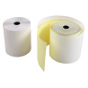 Bobine pour tickets de caisse 76x70 mm - 2 plis chimique autocopiant (blanc/jaune) 57g/m2.