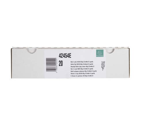 Bobine pour tickets de carte bancaire 57x40 mm - 2 plis chimique autonome 60g/m2.