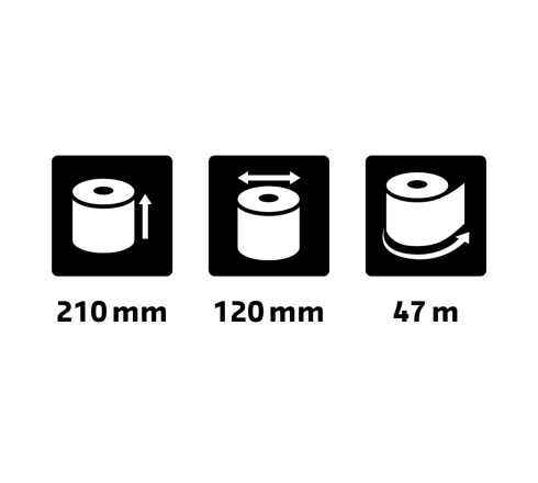Bobine Télex 210x120 mm - 3 plis chimique autocopiant 57g/m2.