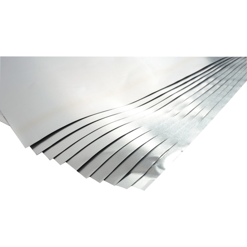 Pochette 10 feuilles métal à repousser aluminium format 30 x 16 cm