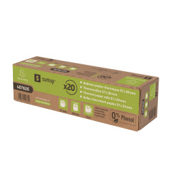 Bobine pour tickets de carte bancaire 57x30mm - 9m - SumUp - 1 pli thermique 55g/m2 sans phénol et sans plastique