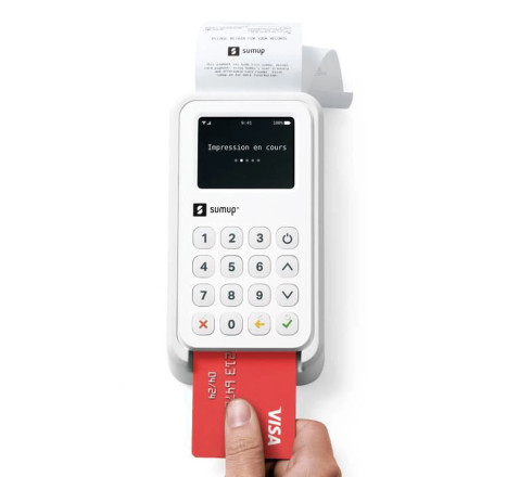 Bobine pour tickets de carte bancaire 57x30mm - 9m - SumUp - 1 pli thermique 55g/m2 sans phénol et sans plastique