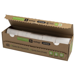 Bobine pour tickets de carte bancaire 57x30mm - 9m - SumUp - 1 pli thermique 55g/m2 sans phénol et sans plastique