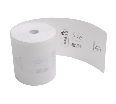 Bobine pour tickets de caisse 80x72mm - 76m - 1 pli thermique 48g/m2 sans phénol et sans plastique
