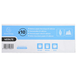 Bobine pour tickets de caisse et carte bancaire 57x60mm - 44m - 1 pli thermique 55g/m2