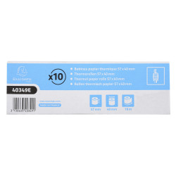 Bobine pour tickets de carte bancaire 57x40mm - 18m - 1 pli thermique 55g/m2.
