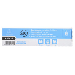 Bobine pour tickets de carte bancaire 57x30mm - 9m - 1 pli thermique 55g/m2