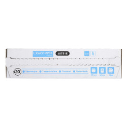 Bobine pour tickets de carte bancaire 57x40mm - 18m - 1 pli thermique 55g/m2.