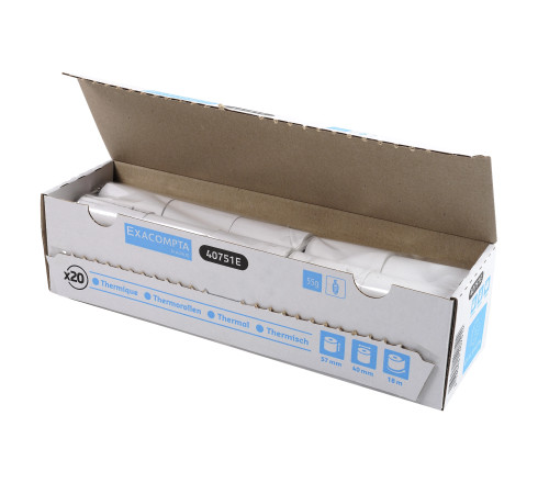 Bobine pour tickets de carte bancaire 57x40mm - 18m - 1 pli thermique 55g/m2.