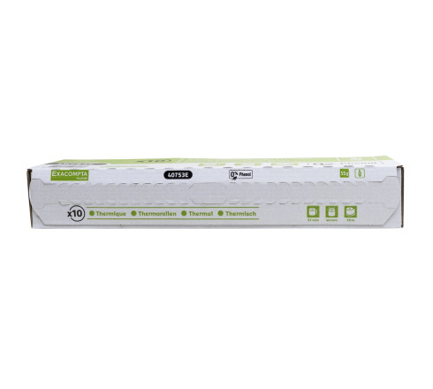 Bobine pour tickets de carte bancaire 57x40mm - 18m - 1 pli thermique 55g/m2 sans Phenol.