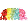 Sac de 450 boutons plastique couleurs assorties environ 200 g, 8mm à 3