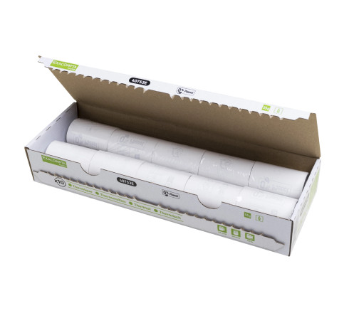Bobine pour tickets de carte bancaire 57x40mm - 18m - 1 pli thermique 55g/m2 sans Phenol.