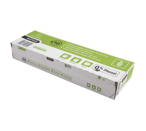 Bobine pour tickets de carte bancaire 57x46mm - 24m - 1 pli thermique 55g/m2 sans Phenol.