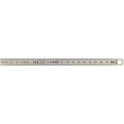 Reglet inox 2 faces 20 cm