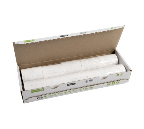 Bobine pour tickets de carte bancaire 57x46mm - 24m - 1 pli thermique 55g/m2 sans Phenol.