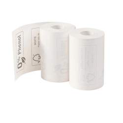 Bobine pour tickets de carte bancaire 57x40mm - 18m - 1 pli thermique 55g/m2 sans phénol et sans plastique