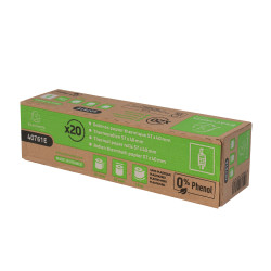 Bobine pour tickets de carte bancaire 57x40mm - 18m - 1 pli thermique 55g/m2 sans phénol et sans plastique