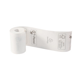 Bobine pour tickets de carte bancaire 57x40mm - 18m - 1 pli thermique 55g/m2 sans phénol et sans plastique