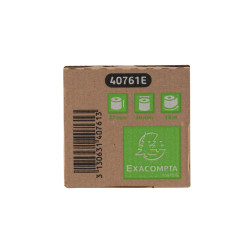 Bobine pour tickets de carte bancaire 57x40mm - 18m - 1 pli thermique 55g/m2 sans phénol et sans plastique