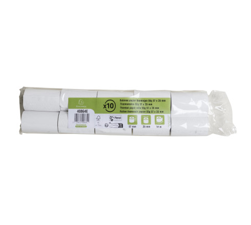 Bobine pour tickets de carte bancaire 57x35mm - 14m - 1 pli thermique 55g/m2 sans Phenol