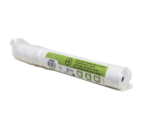 Bobine pour tickets de carte bancaire 57x46mm - 24m - 1 pli thermique 55g/m2 sans Phenol