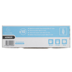 Bobine pour tickets de carte bancaire 60x47mm - 25m - 1 pli thermique 55g/m2.