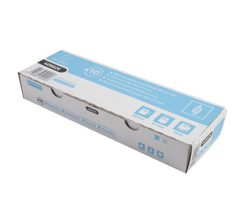 Bobine pour tickets de carte bancaire 60x47mm - 25m - 1 pli thermique 55g/m2.