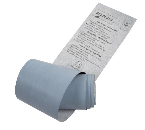 Bobine pour tickets de carte bancaire 57x40mm - 18m - 1 pli thermique 52g/m2 - Safe Contact.