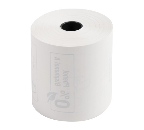 Bobine pour tickets de caisse et carte bancaire 57x60mm - 44m - 1 pli thermique 55g/m2 sans Phenol.