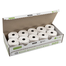Bobine pour tickets de caisse et carte bancaire 57x60mm - 44m - 1 pli thermique 55g/m2 sans Phenol.