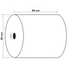 Bobine pour tickets de caisse 80x70mm - 72m - 1 pli thermique 48g/m2.