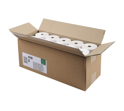 Bobine pour tickets de caisse 80x70mm - 72m - 1 pli thermique 48g/m2.
