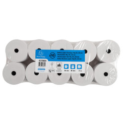 Bobine pour tickets de caisse 80x70mm - 72m - 1 pli thermique 48g/m2.