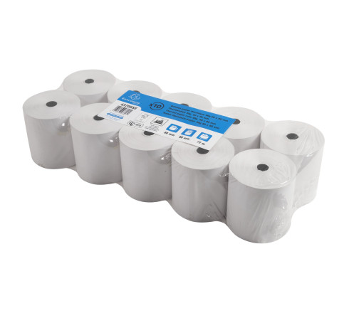 Bobine pour tickets de caisse 80x70mm - 72m - 1 pli thermique 48g/m2.