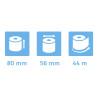 Bobine pour balance 80x56mm - 44m - 1 pli thermique 48g/m2.