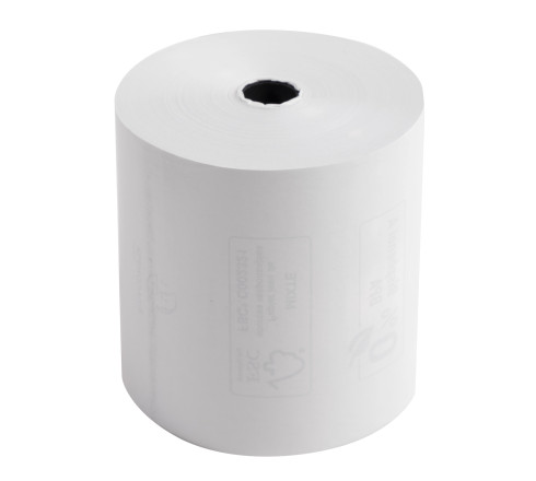 Bobine pour tickets de caisse 80x72mm - 76m - 1 pli thermique 48g/m2.