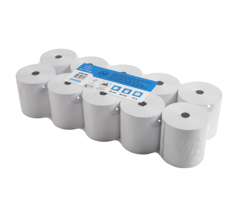 Bobine pour tickets de caisse 80x72mm - 76m - 1 pli thermique 48g/m2.