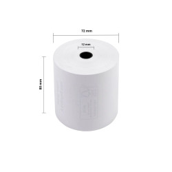 Bobine pour tickets de caisse 80x72mm - 76m - 1 pli thermique 48g/m2.