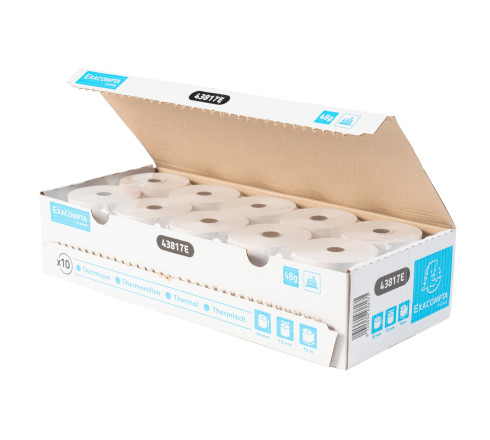 Bobine pour tickets de caisse 80x72mm - 76m - 1 pli thermique 48g/m2.