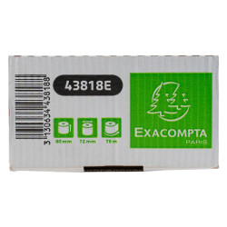 Bobine pour tickets de caisse 80x72- 76m - 1 pli thermique 48m2 sans Phenol