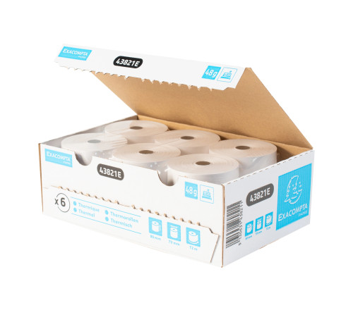 Bobine pour tickets de caisse 80x70mm - 72m - 1 pli thermique 48g/m2.